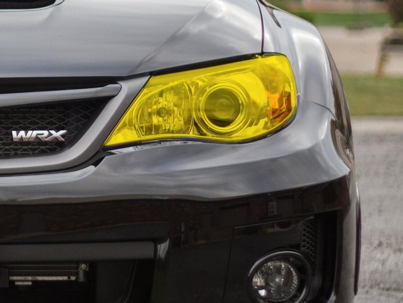 fangfei 12 by 48 inches Self Adhesive Auto Car Tint Headlight Taillight Fog Light Vinyl Smoke Film Sheet Sticker Cover (Yellow) - Image 2